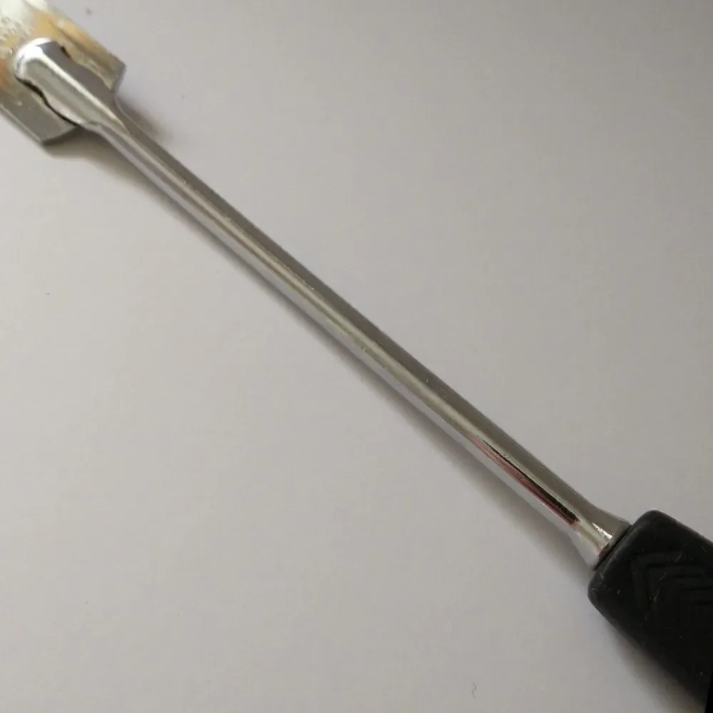 Vintage FOLEY‎ Meat Fork Chrome Plated Carving Serving Black Handle USA Retro